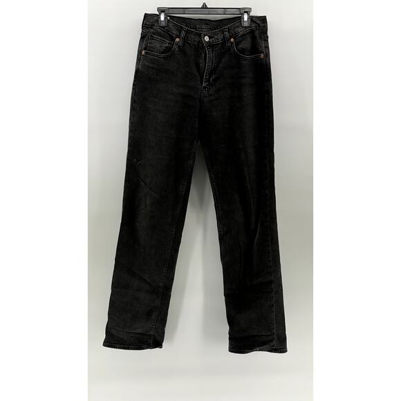 GAP Women's Tall Washed Black Mid-Rise 90's Loose Straight-Leg Jeans SZ 28/6 - Picture 1 of 11
